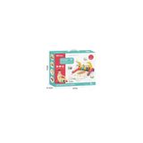 VARDEM OYUNCAK BIB6016- Piyanolu Bebek Yürüteci ve Tavşan Desenli Kırmızı Oyun Halısı 2 in 1