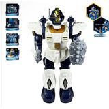 Vardem Oyuncak DF-6051 Işıklı ve Müzikli Roket Atan Pilli Savaşçı Robot - Beyaz