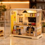 VARDEM Oyuncak Işıklı Kendin Yap Minyatür Mutfak Seti 102 Parça, LED Işıklı DIY Mini Mutfak Maketi, El Becerisi ve Yaratıcılık Geliştirici Oyuncak, 8+ Yaş EP603