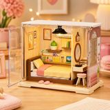 VARDEM Oyuncak Işıklı Kendin Yap Minyatür Yatak Odası Seti 55 Parça, LED Işıklı DIY Mini Oda Maketi, El Becerisi ve Yaratıcılık Geliştirici Oyuncak, 8+ Yaş EP602