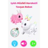 VARDEM OYUNCAK Işıklı Müzikli Hareketli Tavşan Robot – Çocuklar İçin İnteraktif Oyuncak