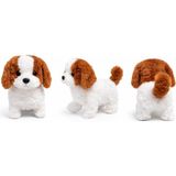 Vardem Oyuncak Pilli Yürüyen Peluş Köpek Oyuncak – Sevimli Hareketli Peluş Köpek - Koyu Kahverengi