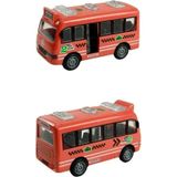 Vardem Oyuncak Sürtmeli Kapıları Açılan Renkli Otobüs 12 Cm Nar