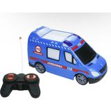 Vardem Oyuncak Uzaktan Kumandalı Ful Fonksiyon Ambulans, Polis, Itfaiye ve Jandarma Araçları - Mavi