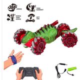 Vardem Oyuncak Uzaktan Kumandalı Full Fonksiyon Bilekten Kontrol Şarjlı 2.4g Dinazor Araba Hg4-42 - Yeşil