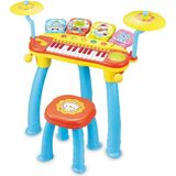 Vardem Oyuncak Vardem 24 Tuşlu Dj Piano Davul Mp3 Eğlenceli Tasarım Çocuk Oyunları 3+ Yaş İçin Renkli