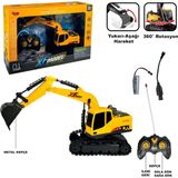 Vardem Oyuncak Vardem Xfmodel Uzaktan Kumandalı Ekskavatör Metal Kepçe ile 360 Derece Dönüş Özelliği 30 cm