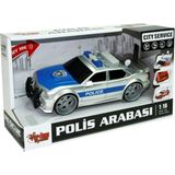 Vardem Oyuncak WY620A-B 1:16 Sürtmeli Sesli Işıklı Polis Arabası -Vardem - 10 cm