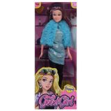 Vardem Parlak Drape Elbiseli Bebek 29Cm - Mavi