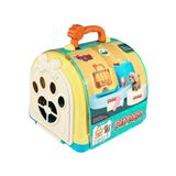 VARDEM Taşıma Çantalı Hareketli Pilli Köpek Seti, Pet Shop Oyuncak Köpek, Sesli ve Yürüyen Evcil Hayvan Oyuncağı, Aksesuarlı Çantalı Köpek Bakım Seti JND-3615