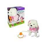 Vardem Tasmalı Hareketli Yürüyen Peluş Köpek Pembe Fiyonklu