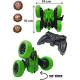 Vardem Uzaktan Kumandalı Akrobat Araba 360° Dönme Özelliği 14 cm 6+ Yaş İçin Eğlenceli - Yeşil