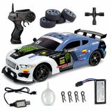 VARDEM Uzaktan Kumandalı Full Fonksiyon 2.4G Şarjlı 1:16 4x4 Drift Araba, Işıklı ve Buharlı RC Drift Stunt Yarış Arabası, Yedek Drift Lastikli, USB Şarj Kablolu Oyuncak Araba -GT Mavi Beyaz HB-SC16A05