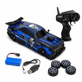 VARDEM Uzaktan Kumandalı Full Fonksiyon 2.4G Şarjlı 1:16 4x4 Drift Araba, Işıklı ve Buharlı RC Yarış Arabası, Yedek Drift Lastikli, USB Şarj Kablolu Oyuncak Araba - VRD10689 (Mavi)