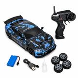 VARDEM Uzaktan Kumandalı Full Fonksiyon 2.4G Şarjlı 1:16 4x4 Drift Araba, Işıklı ve Buharlı RC Yarış Aracı, Kumandalı Şarjlı Off Road Oyuncak Araba VRD10686 (MAVİ-SİYAH)