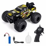 VARDEM Uzaktan Kumandalı Full Fonksiyon 2.4G Şarjlı 1:18 Buhar Atan Storm Araba, Işıklı RC Yarış ve Off Road Oyuncak Aracı, Çocuklar İçin Kumandalı Şarjlı Araba SYR-666-871 (SARI)