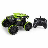 VARDEM Uzaktan Kumandalı Full Fonksiyon 2.4G Şarjlı Amfibi Off Road Stunt Araba, Su ve Kara Kullanımına Uygun Akrobat RC Araç, Kumandalı Şarjlı Arazi Oyuncak Araba SYR-666-869-825 (YEŞİL)