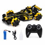 VARDEM Uzaktan Kumandalı Full Fonksiyon 2.4G Şarjlı Buharlı Işıklı F Yarış Arabası, RC Formula Model Spor Araç, Kumandalı Şarjlı Yarış Oyuncak Arabası SYR-666-813 (SARI)