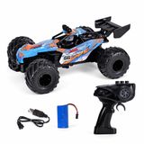 VARDEM Uzaktan Kumandalı Full Fonksiyon Şarjlı Amfibi Arazili Yarış Arabası, Su ve Kara Kullanımına Uygun RC Araç, Kumandalı Off Road Oyuncak Araba SYR-666-815 (MAVİ-TURUNCU)