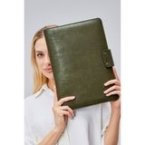 Vardo Ingrid 34x24,5 cm Macbook Air/Pro 13-14 Inç, Ipad Organizer Notebook & Evrak & Tablet Çantası - 34 x 24,5 cm - Haki