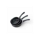 VARELİA 3 Parça Granit Kaçerola Sos Tava / Sütlük Seti / Kızartma/ 12-14-16 cm / Yanmaz Yapışmaz / Çeyizlik
