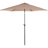 Varese 270 cm Metal Ayaklı Bahçe Şemsiyesi, 360° Döner, Ayarlanabilir - Bej