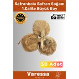 VARESSA Premium Özel Dikime Hazır Yerli Üretim Safranbolu Safran Bitkisi Soğanı Büyük Boy 1. Kalite -50 Adet Safran50 Ekim Evde Yetiştir