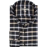 Varetta Büyük Beden Erkek Siyah Yünlü Kışlık Gömlek – Cepli Geniş Kesim Flanel Model - 2XL - Siyah - Bej
