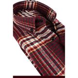 Varetta Erkek Bordo Oduncu Gömlek – Kışlık Kalın Kareli Cepli Geniş Kesim Trend Gömlek Model - Bordo - Sarı