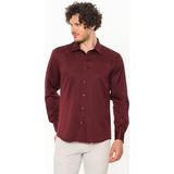 Varetta Erkek Bordo Slim Fit Uzun Kol Gömlek