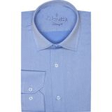 Varetta Erkek Deniz Mavisi Uzun Kol Mini Desen Slim Fit Erkek Gömlek