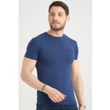 Varetta Erkek Gece Mavi Bisiklet Yaka Pamuklu Kısa Kollu T shirt