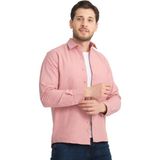 Varetta Erkek Karanfil Pembe Düz Cepsiz Geniş Kesim Uzun Kollu Gömlek