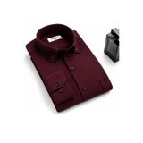 Varetta Erkek Kışlık Bordo Vişne Rengi Gömlek Cepli Geniş Kesim Flanel Model Casual Business