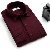 Varetta Erkek Kışlık Bordo Vişne Rengi Gömlek Cepli Geniş Kesim Flanel Model - XL