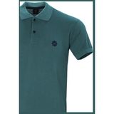 Varetta Erkek Koyu Turkuaz Polo Yaka Biyeli Yazlık Pamuklu Kısa Kollu T Shirt