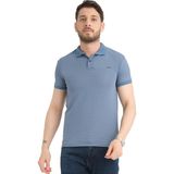 Varetta Erkek Küllü Mavi Polo Yaka Pamuklu Yazlık Kısa Kollu T Shirt - 3XL