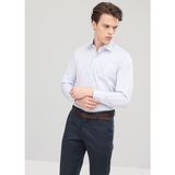 Varetta Erkek Mavi Çizgili Slim Fit Uzun Kol Gömlek - XL