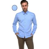 Varetta Erkek Mavi Dar Kesim Slim Fit Düz Uzun Kol Gömlek - XL