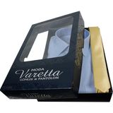 Varetta Erkek Mavi Gömlek Gold Sarı Kravat Gömlek Kombin Seti - Açık Mavi