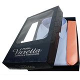 Varetta Erkek Mavi Gömlek Somon Rengi Kravat Gömlek Kombin Seti - XL - Açık Mavi