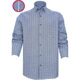 Varetta Erkek Mavi Kareli Cepli Klasik Kesim Uzun Kol Gömlek - Açık Mavi
