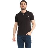 Varetta Erkek Net Siyah Polo Yaka Yazlık Pamuklu Kısa Kollu T Shirt - 5XL