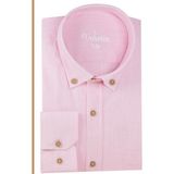 Varetta Erkek Pembe Uzun Kollu Keten Efektli Cepli Pamuklu Gömlek - Açık Pembe - XL