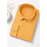 Varetta Erkek Sarı Uzun Kollu Gömlek Cotton Cepli Rahat Kesim Trend