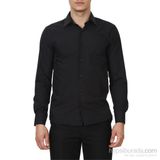 Varetta Erkek Siyah Slim Fit Uzun Kol Gömlek - XL