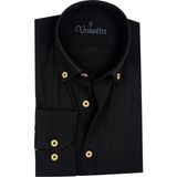 Varetta Erkek Siyah Uzun Kol Slim Fit Keten Gömlek