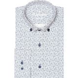 Varetta Erkek Slim Fit Beyaz Koldan Katlamalı Desenli Erkek Gömlek - XL