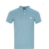 Varetta Erkek Tatlı Mavi Likralı Regular Polo Yaka Erkek Tişört - Mavi - Beyaz - 5XL