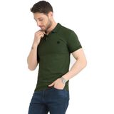 Varetta Erkek Yağ Yeşili Polo Yaka Yazlık Pamuklu Kısa Kollu T Shirt - 6XL